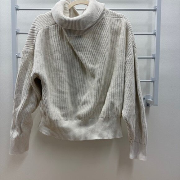 Varley Cream Ribbed Button-Up Knit Sweater - Picture 5 of 5